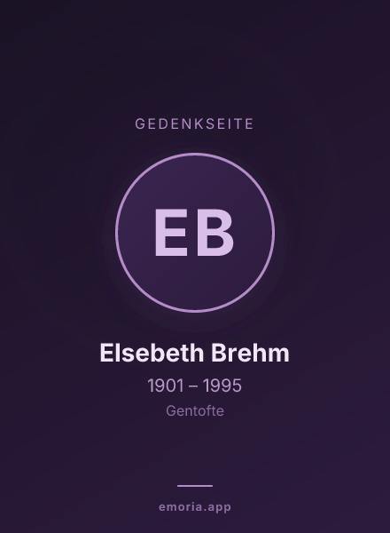 Gedenkportrait von Elsebeth Brehm