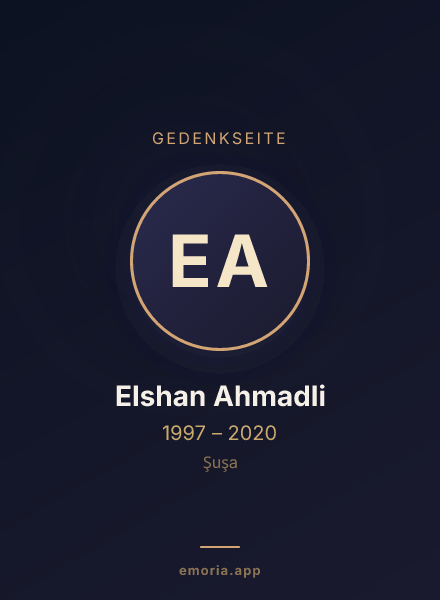 Gedenkportrait von Elshan Ahmadli