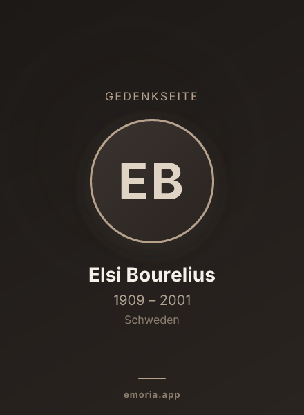 Gedenkportrait von Elsi Bourelius