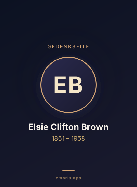 Gedenkportrait von Elsie Clifton Brown