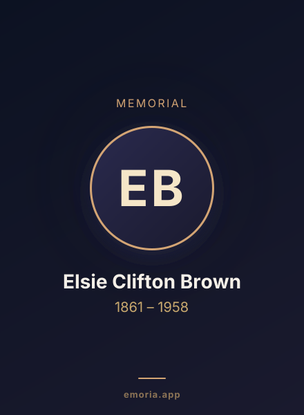 Memorial portrait of Elsie Clifton Brown