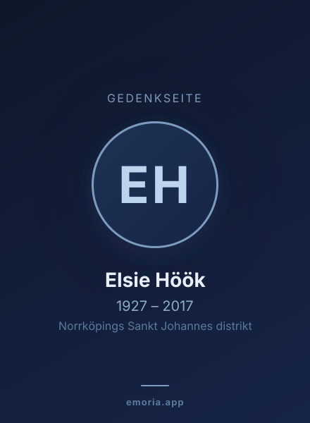 Gedenkportrait von Elsie Höök