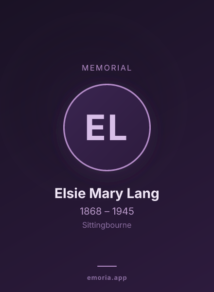 Memorial portrait of Elsie Mary Lang