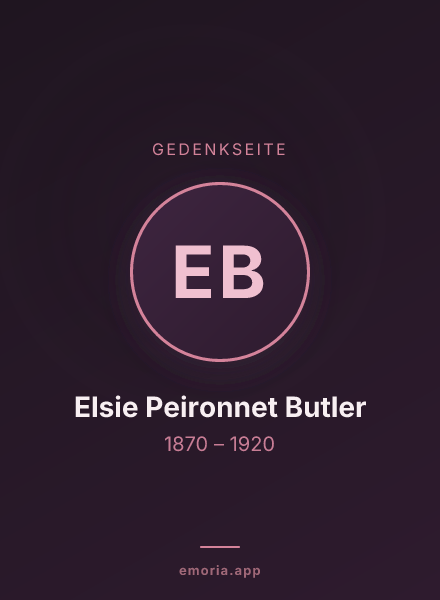 Gedenkportrait von Elsie Peironnet Butler
