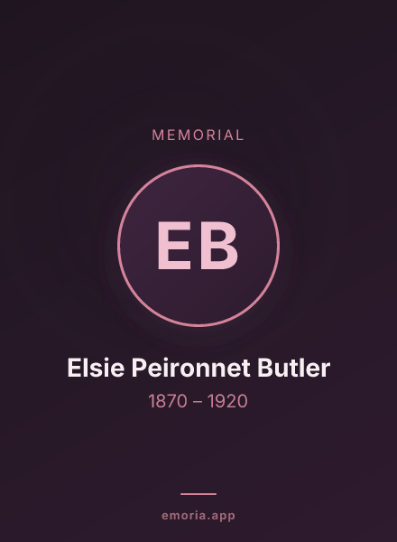 Memorial portrait of Elsie Peironnet Butler