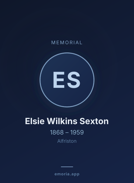 Memorial portrait of Elsie Wilkins Sexton