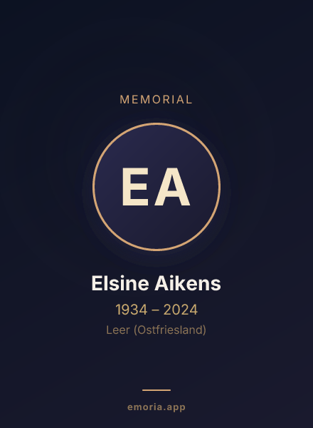 Memorial portrait of Elsine Aikens