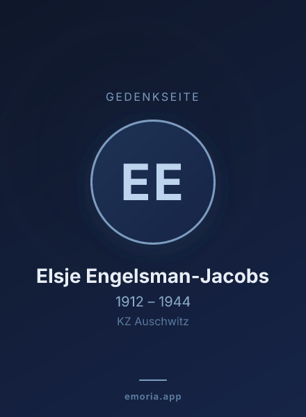 Gedenkportrait von Elsje Engelsman-Jacobs