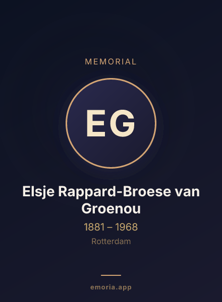 Memorial portrait of Elsje Rappard-Broese van Groenou