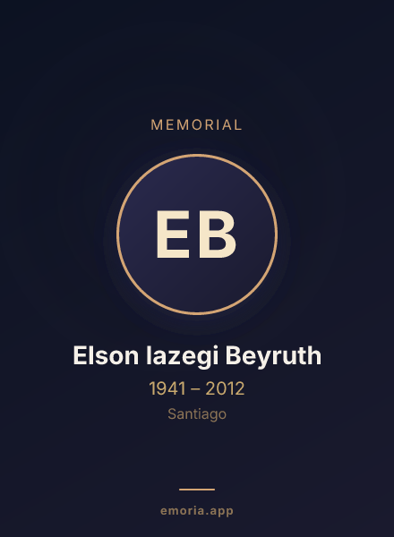 Memorial portrait of Elson Iazegi Beyruth