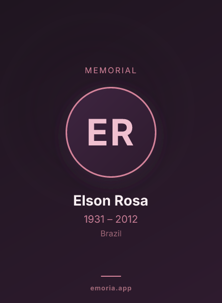Memorial portrait of Elson Rosa