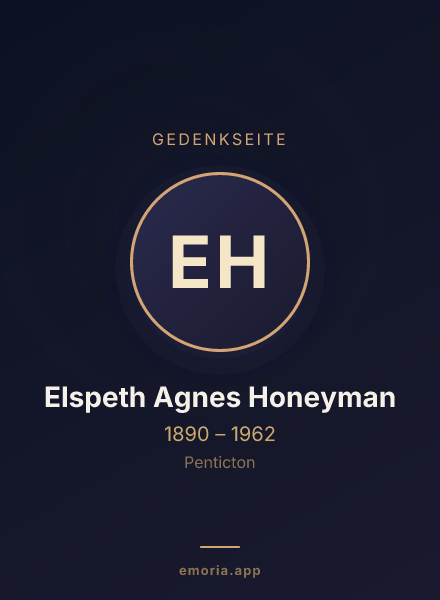 Gedenkportrait von Elspeth Agnes Honeyman