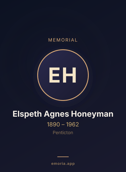 Memorial portrait of Elspeth Agnes Honeyman
