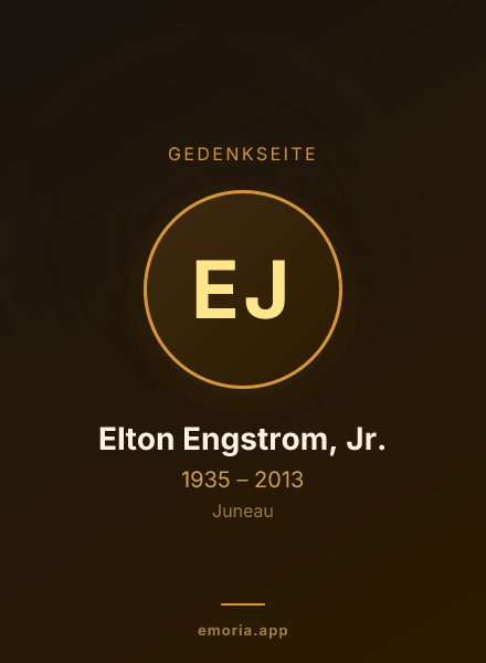 Gedenkportrait von Elton Engstrom, Jr.