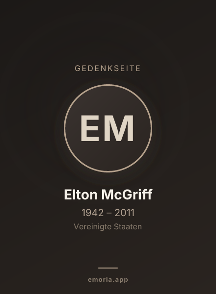 Gedenkportrait von Elton McGriff