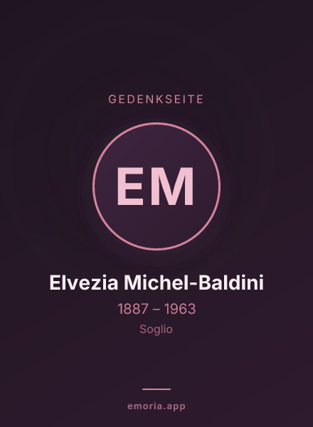 Gedenkportrait von Elvezia Michel-Baldini