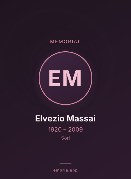 Memorial portrait of Elvezio Massai