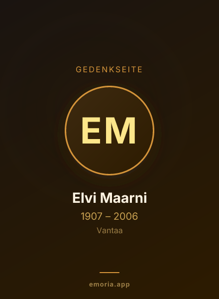 Gedenkportrait von Elvi Maarni