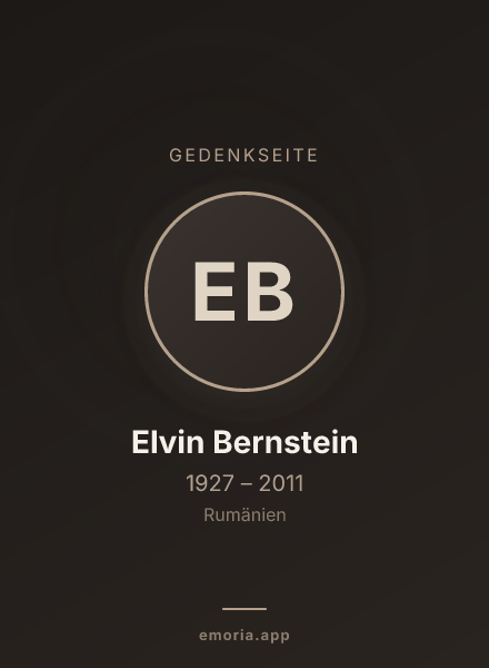 Gedenkportrait von Elvin Bernstein