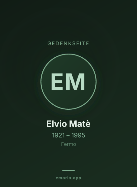 Gedenkportrait von Elvio Matè