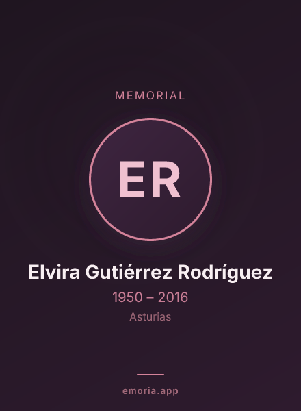 Memorial portrait of Elvira Gutiérrez Rodríguez