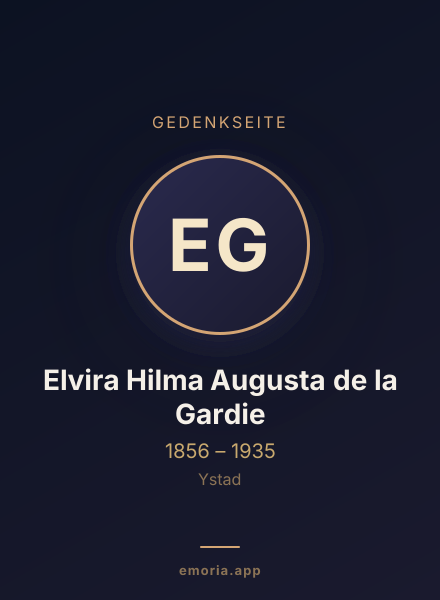Gedenkportrait von Elvira Hilma Augusta de la Gardie
