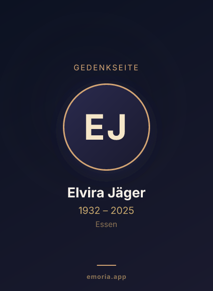 Gedenkportrait von Elvira Jäger