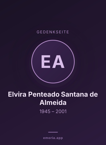 Gedenkportrait von Elvira Penteado Santana de Almeida