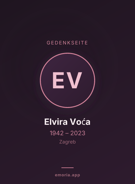 Gedenkportrait von Elvira Voća