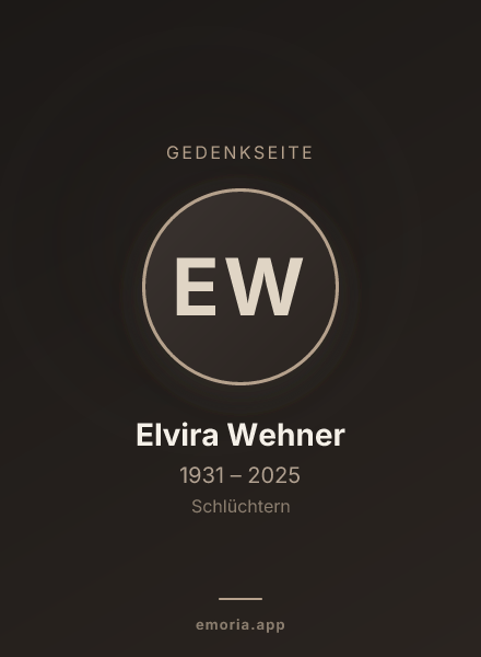 Gedenkportrait von Elvira Wehner