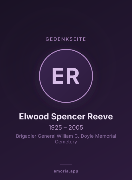 Gedenkportrait von Elwood Spencer Reeve