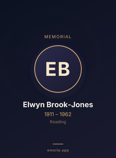 Memorial portrait of Elwyn Brook-Jones