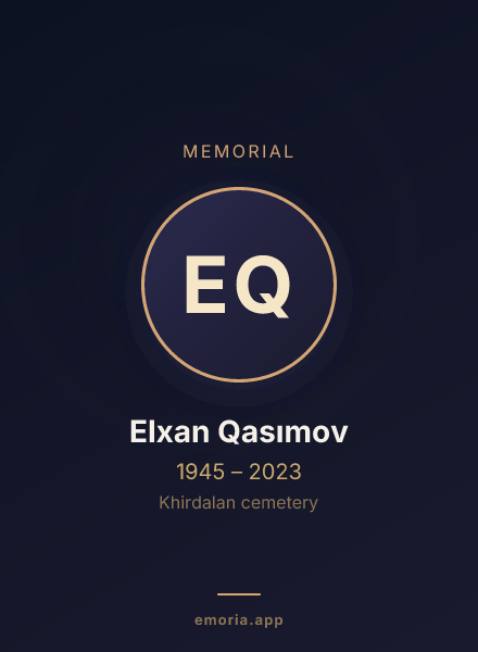 Memorial portrait of Elxan Qasımov