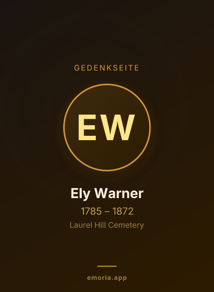 Gedenkportrait von Ely Warner