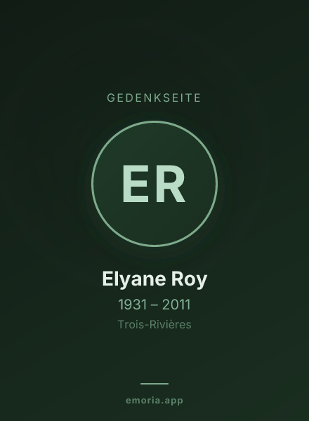 Gedenkportrait von Elyane Roy
