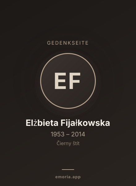 Gedenkportrait von Elżbieta Fijałkowska