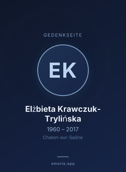 Gedenkportrait von Elżbieta Krawczuk-Trylińska