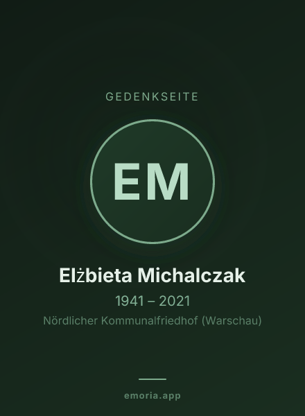 Gedenkportrait von Elżbieta Michalczak