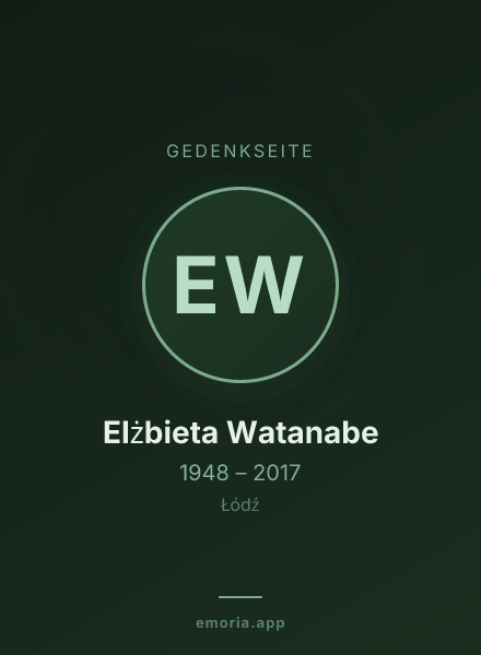Gedenkportrait von Elżbieta Watanabe