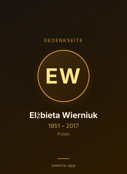 Gedenkportrait von Elżbieta Wierniuk