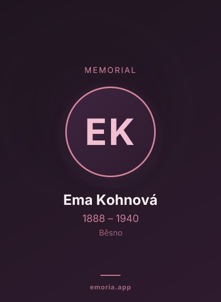 Memorial portrait of Ema Kohnová
