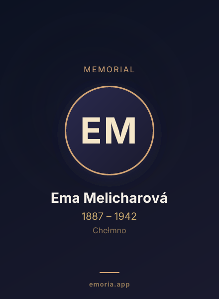 Memorial portrait of Ema Melicharová