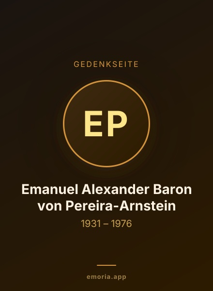 Gedenkportrait von Emanuel Alexander Baron von Pereira-Arnstein