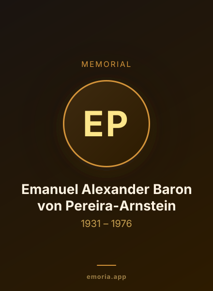 Memorial portrait of Emanuel Alexander Baron von Pereira-Arnstein