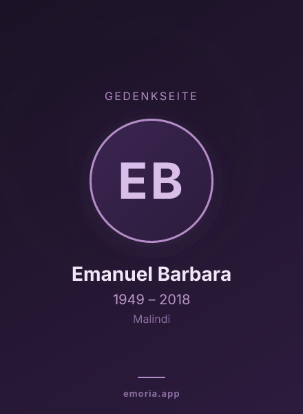 Gedenkportrait von Emanuel Barbara