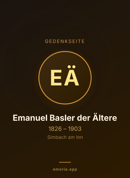 Gedenkportrait von Emanuel Basler der Ältere