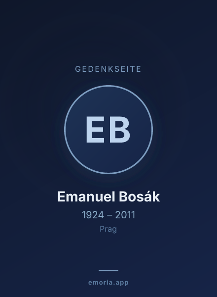 Gedenkportrait von Emanuel Bosák