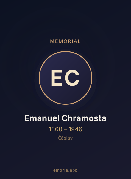 Memorial portrait of Emanuel Chramosta