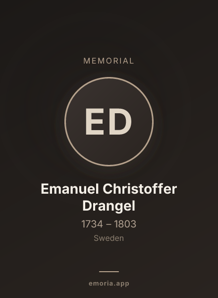 Memorial portrait of Emanuel Christoffer Drangel
