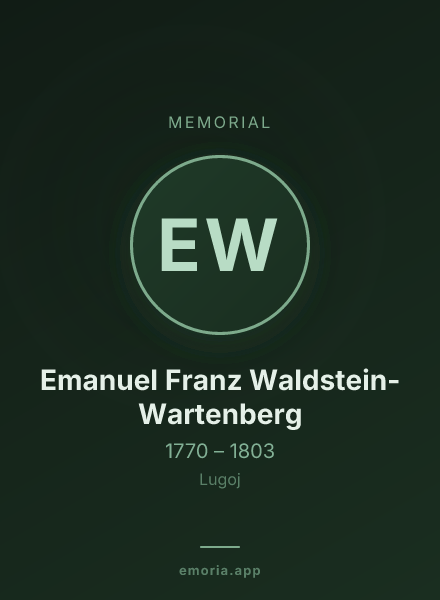 Memorial portrait of Emanuel Franz Waldstein-Wartenberg